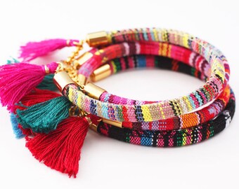 Boho Bracelet, Tassel Bracelet, Boho Chic Bracelet, Bohemian Jewelry, Bracelet for Women, Gift For Girlfriend, Gift for Friend, Gift for Her