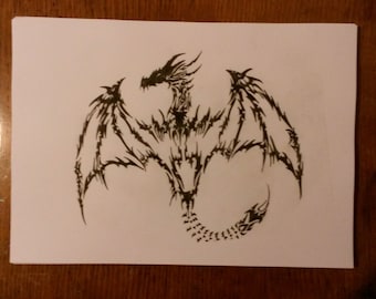 My Drawing Of A Tribal Dragon.