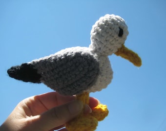 Amigurumi seagull crochet pattern, Crochet pattern amigurumi bird, Crochet seagull, Amigurumi animals pattern, Crochet bird pdf pattern