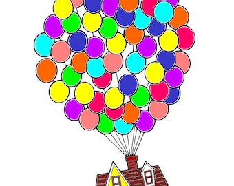 Balloon silhouette | Etsy