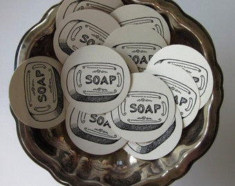 Soap Tags Round Gift Tags Set of 10