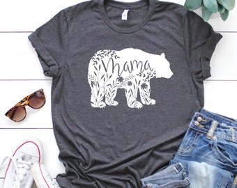 Mama Bear Shirt. Mothers Day Gift. Mama Bear V-Neck Shirt. Gift For Mom. Mama Bear Tee. Gift For Wife. Baby Shower Gift