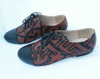 Gye Nyame-Andinkra Casual lace-up / Ankara