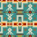 Elizabeth Studios Native Pattern Blanket Turquoise 1 Yard