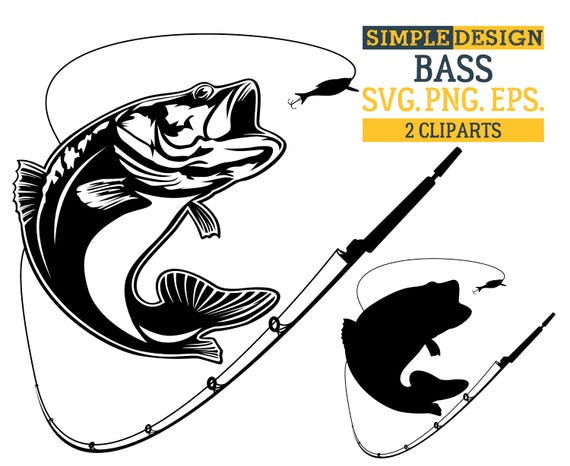 Download Bass SVG Fishing SVG Bass fishing SVG Bass fish svg