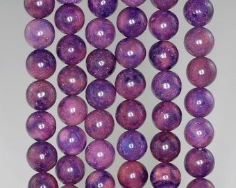 8mm Purple Violet Turquoise Jasper Gemstone Round 8mm Loose Beads 16 inch Full Strand (90186753-769)