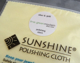 Sunshine polishing cloth. LG large size sterling silver polish pad. tarnish remover. jewelry cleaner. gold. silver. brass. copper polisher
