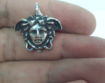 Medusa Necklace, Medusa Jewelry, Women's Gift, Greek Mythology Jewelry, Sterling Silver Medusa Sculptured Pendant