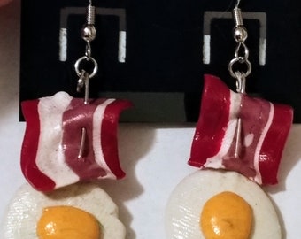 Bacon and Eggs Earrings