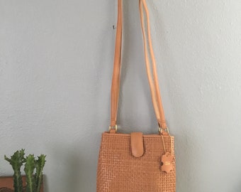 Vintage Cee Klein Woven Leather Shoulder Bag