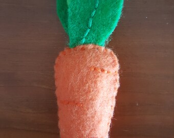 Hand Made Felt Cat Toy Carrot