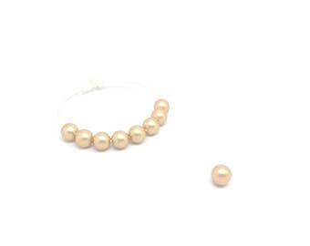 25 6mm Pearl Crystal Vintage Gold Swarovski pearls
