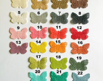 Burlap color chart - NOT FOR SALE - burlap color samples