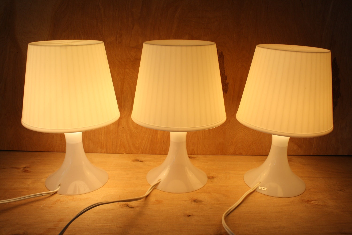 Vintage Ikea LAMPAN Table Lamps/Set of 3/ Plastic Lamp/