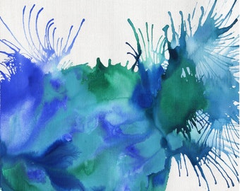 Blue Green Abstract Art Print