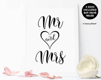 Mr and mrs printable | Etsy