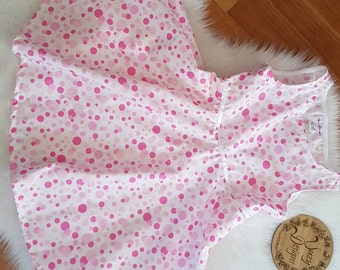 White and pink spot dress size 4