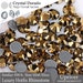 14 Facets Crystal Dorado Hotfix Rhinestones, 7 Big +7 Small Facets, 99% Similar SWA, Flatback Rhinestones, Craft Supplies FRA31