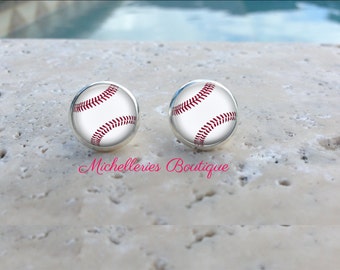 Baseball Earrings,Monogram Baseball Earrings,Baseball Jewelry,Baseball Accessories,Personalized Baseball,Gifts for Her,Gifts under 10, MB321