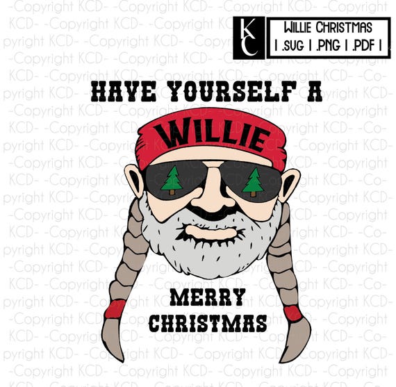 Willie Merry Christmas png svg pdf Willie Nelson Clipart