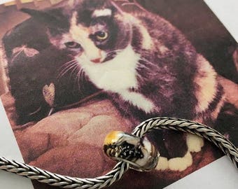 Cat Memorial Bead Cremation Ash Bead
