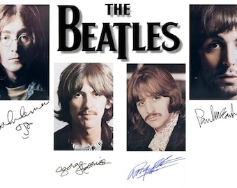 Autographed Beatles , Celebrity Art Prints, All profits donated to TheirForeverHome.org