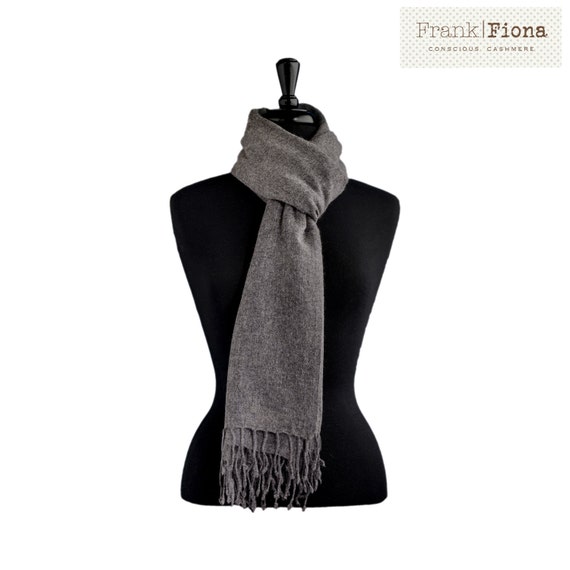 Cashmere scarf pashmina shawl aesthetic clothing knitted scarf chunky knit stole nepal natural wool mindfulness gift gift for men organic 5F
