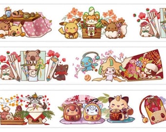 Pokemon washi tape sample