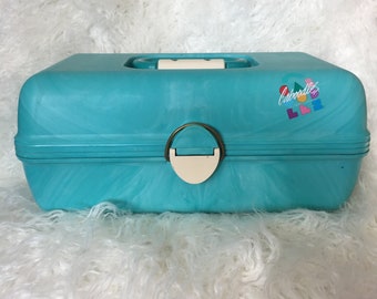 Large Caboodles Case//Vintage//Robin's Egg Blue