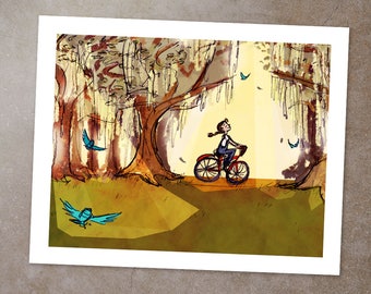 Morning Ride // Down South Bike Ride Art Print