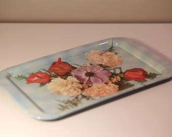 1960's retro floral tea tray