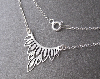 Necklace 925/1000 silver lace pattern