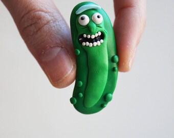 Pickle Rick and Morty brooch gift Rick Sanchez pin Rick Sanchez brooch Funny brooch gift Cartoon jewelry Christmas Funny gift for him