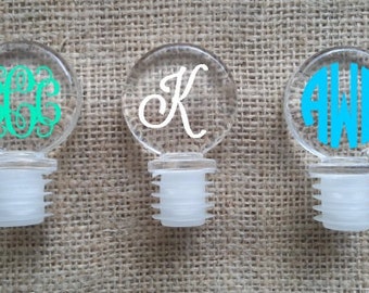 Wine Topper, Bottle Stopper, Customized. FREE SHIPPING
