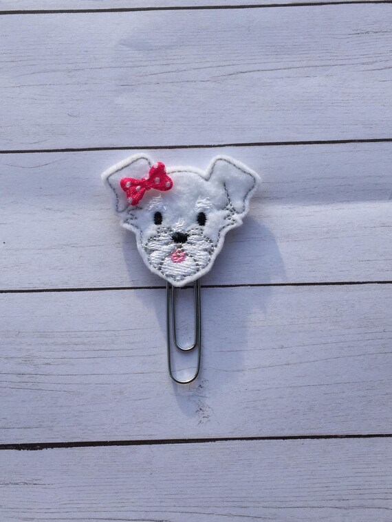 Schnauzer Clip/Planner Clip/Bookmark. Dog Planner Clip. Schnauzer Planner Clip. Puppy Planner Clip. Choose from 2 Colors