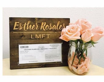 Business License Holder, Frame, Corporate, Logo, LMFT, Business cards, License Frame, Company, Boss, Coworker, Boss gift, Owner, License