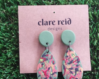 Handmade Statement Polymer Clay Earrings