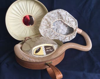 Vintage 60's hair dryer with carrying case