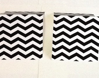 9 Black Chevron Mini Note Cards