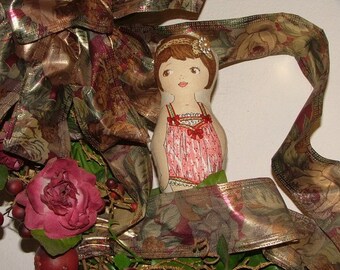 Abby Louise Vintage inspired Cloth Paper DOLL