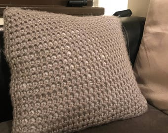 Chucnky Knit Pillow (with or without pillow included) (silver optioned pictured)
