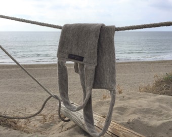 Organic Linen Terry SPA Back Washer in Natural