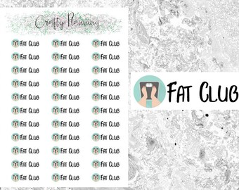 Fat Club Stickers, Slimming World, Weight Watchers, Weigh In, Reminder Stickers, Planner Stickers, Weight Loss Stickers