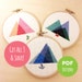 Minimal Mountains - Get All 3 & Save! - Modern Geometric Cross Stitch - Embroidery PDF Patterns #001, #002, #003