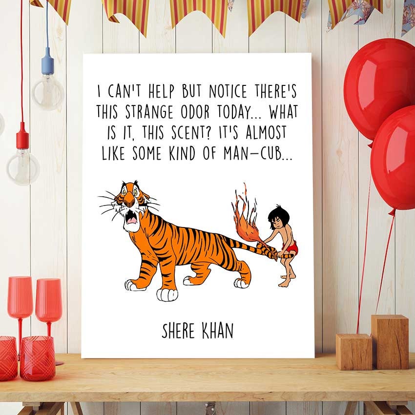 Jungle Book Printable Shere Khan and Mowgli Disney Quotes