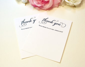 Printable Business Thank You Cards, Pretty Script Note Cards, Thank You Template, Perfect for Business Owners, INSTANT DOWNLOAD PDF