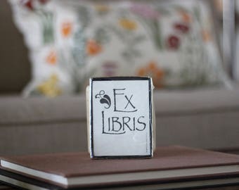 Set of 30 Vintage Antioch Bookplates NOS / Black Library Bookplates / NOS Ex Libris Label / Antioch Publishing Company / Leaf Bookplate