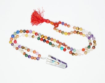 Healing Balancing Chakra Mala 108+1 Beads Earth Grounding Navgrah Goodvibes Meditation Jewelry