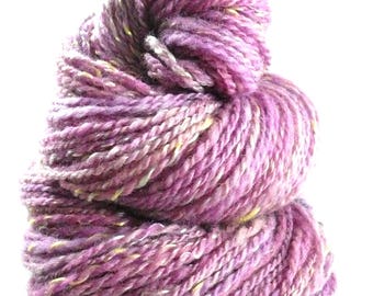 Handspun Yarn Handspun yarn Hand Spun Yarn Handspun Worsted Yarn Handspun wool Handspun Pink Yarn Hand Dyed DK Yarn Knitting Yarn