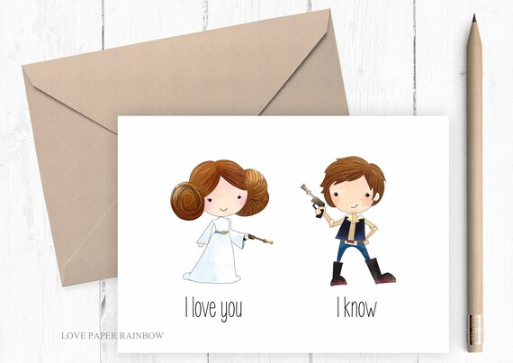 star wars valentines card, star wars anniversary card, funny valentines day card, funny anniversary card, star wars girlfriend card